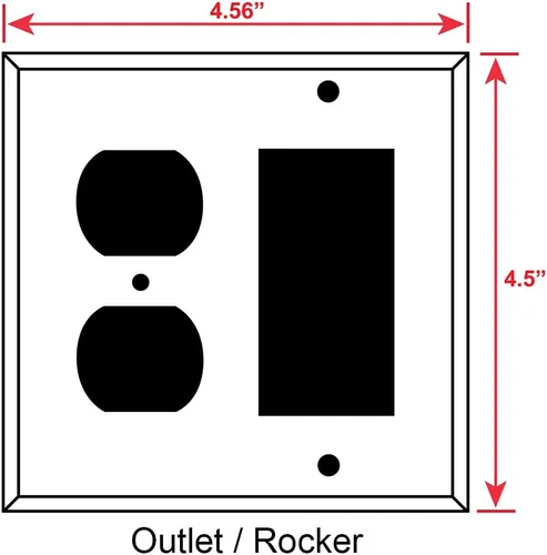Miniatura 2 de Art Plates - Placa de interruptor de combinación de 2 elementos - Toma de corriente - Balancín - Mármol de remolino gris y marrón - Estampado
