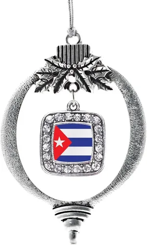Miniatura 35 de Inspired Silver - Nana púrpura - Adorno de Navidad plateado - Adorno cuadrado para árbol de Navidad con circonita cúbica - Decoración colgante