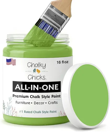 Miniatura 52 de Chalky Chicks - Pintura mate a la tiza, no requiere lijado, 4 onzas líquidas, color gris oscuro (Gun Metal Gray), para muebles, pintura sin Gris