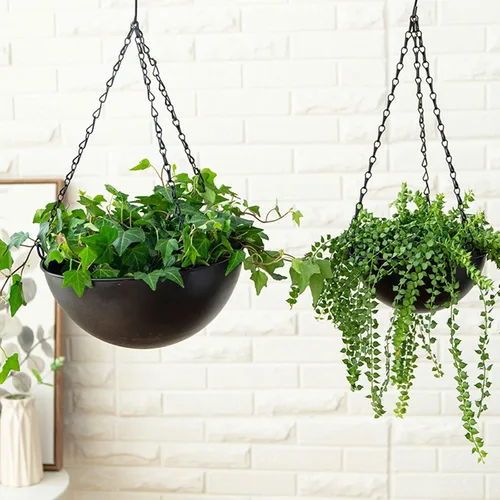 Miniatura 6 de Cestas colgantes de metal para plantas, macetas de jardín, macetas de jardín, cesta colgante para plantas, macetas colgantes para plantas