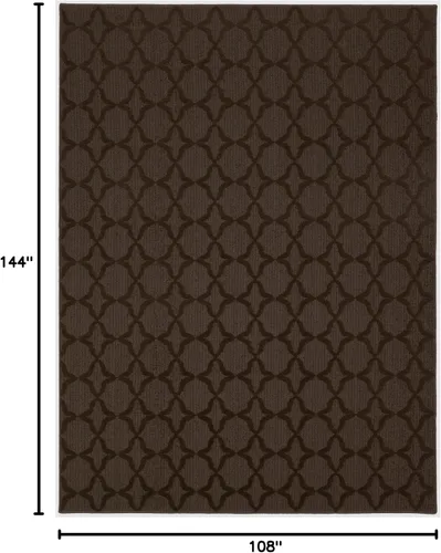Miniatura 329 de Garland Rug Sparta - Alfombra antideslizante de polipropileno de 2 pies x 12 pies, color negro, ideal para salas de estar y pasillos, elegante