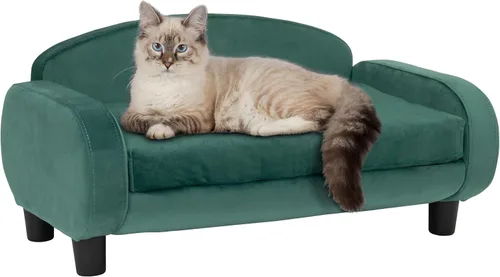 Miniatura 9 de Paws & Purrs Sofá cama para gatos, sofá para mascotas para gatos de interior, camas elevadas para gatos con funda de colchón extraíble lavable