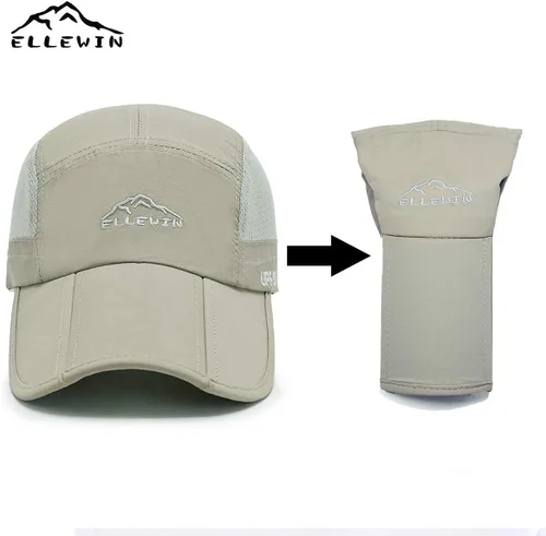 Miniatura 55 de ELLEWIN Gorra de béisbol unisex UPF 50 sin estructura, con pico grande y plegable
