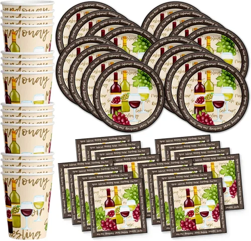 Miniatura 18 de Suministros para fiestas de spa para niñas - Kit de fiesta de pijamas para 16 El juego de vajilla incluye platos, servilletas y tazas