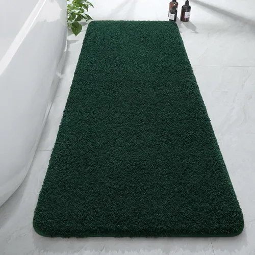Miniatura 26 de AROGAN Tapete Largo de Baño de Lujo, 24 x 17 Pulgadas, Grueso, Suave y Absorbente, Antideslizante, Respaldo de Goma, Alfombras de Secado Rápido