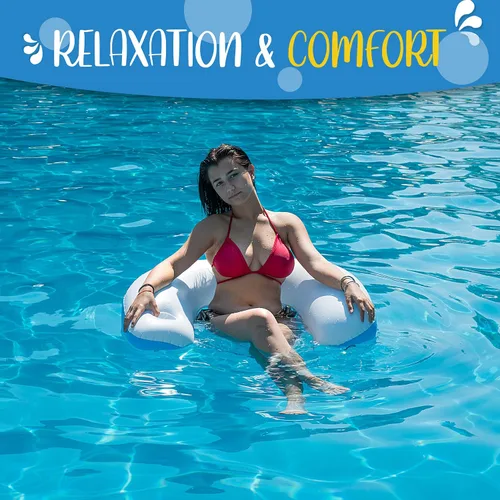 Miniatura 9 de ZONETECH Mesa de juego inflable y sillas con cartas de juego impermeables, mesa flotante para piscina para adultos, familia, fiesta, juego