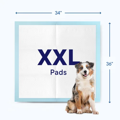 Miniatura 7 de Almohadillas para cachorros, almohadillas desechables para entrenamiento de mascotas, de 34" x 36" [100 unidades], para razas extragrandes, a prueba