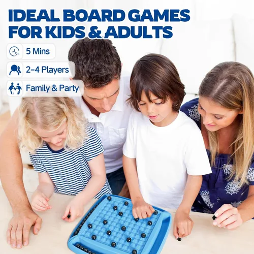 Miniatura 4 de Juego Magnético, Juego de Mesa Magnético Familiar para Niños y Adultos, Juego de Mesa de Ajedrez para Noche de Juegos 2-4 Jugadores (Azul)