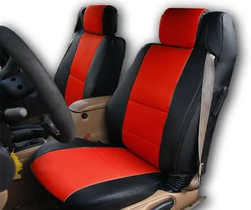 Miniatura 6 de Iggee Chrysler Sebring 1996 ~ 2000 convertible de cuero artificial Exact Original Fit 2 fundas de asiento delantero – asientos laterales del Beige