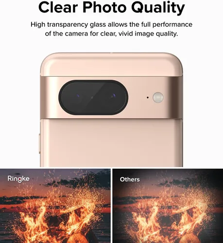 Miniatura 5 de Ringke Paquete de 3 protectores de lente de cámara para Google Pixel 8, vidrio de cámara [protección multicapa], fácil de instalar, compatible