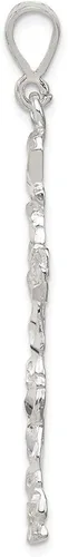 Miniatura 2 de Colgante de plata de ley 925 con forma de cruz de diamante de talla cruzada 2126in x 0906in