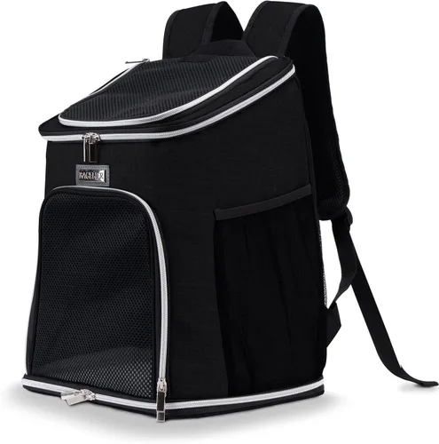 Miniatura 12 de BAGLHER Mochila transportadora para gatos, transportadora de malla para perros medianos y pequeños, gatos, cachorros, gatitos, conejitos de hasta 18