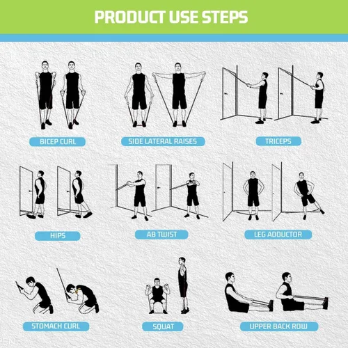 Miniatura 5 de VEICK Bandas de resistencia, bandas de ejercicio, bandas de entrenamiento, bandas de resistencia para entrenar con asas para hombres y mujeres