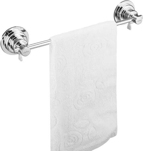 Miniatura 11 de JiePai Toallero con ventosa de 24 pulgadas, Toallero de succión al vacío moderno y removible para puerta de baño, Soporte de toalla adhesivo