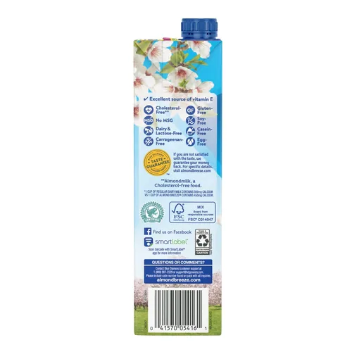 Miniatura 5 de Almond Breeze Leche de almendras sin lácteos, vainilla sin azúcar, 32 onzas líquidas