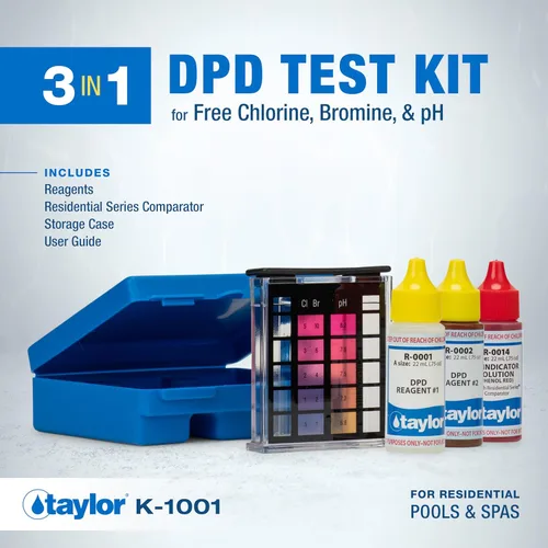 Miniatura 2 de Taylor K1001 Kit básico de prueba DPD para piscina o spa residencial