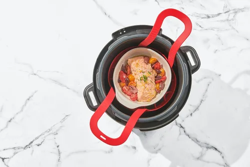 Miniatura 5 de Cuisipro Eslinga de silicona para cocinar y hornear, 19.75 x 7.88 x 1.13 pulgadas, rojo