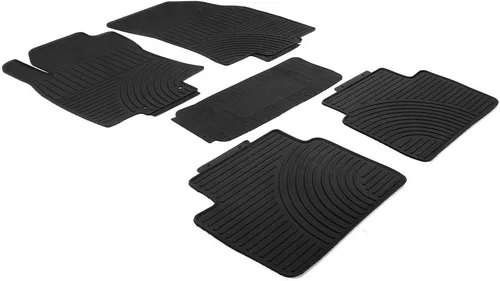 Miniatura 5 de Alfombrillas de piso de ajuste personalizado compatibles con Nissan Rogue 2014-2020, goma de látex para todas las estaciones, interiores Negro