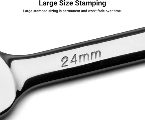 Miniatura 7 de Capri Tools 11 mm Llave combinada de 12 puntos, métrica, cromada (1-1311)