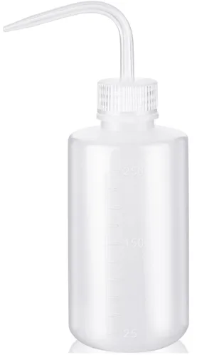 Miniatura 11 de Valchoose Botella profesional de lavado de tatuajes de 8.5 onzas (rosa), botella de boca estrecha para riego de laboratorio médico, rociador, lata