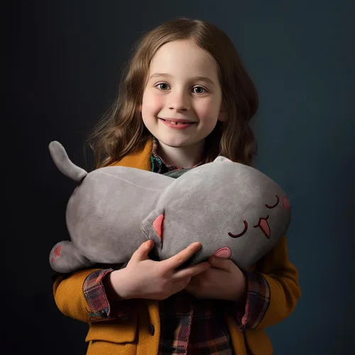 Miniatura 6 de AFAN Animales de peluche de gato, bonita y suave almohada de felpa de gato, juguetes de peluche kawaii, decoración de habitación, regalos para niños