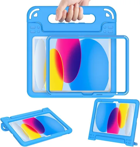 Miniatura 15 de AVAWO - Funda infantil para iPad de 10.9 pulgadas con protector de pantalla integrado, duradera, a prueba de golpes, ligera, con mango protector