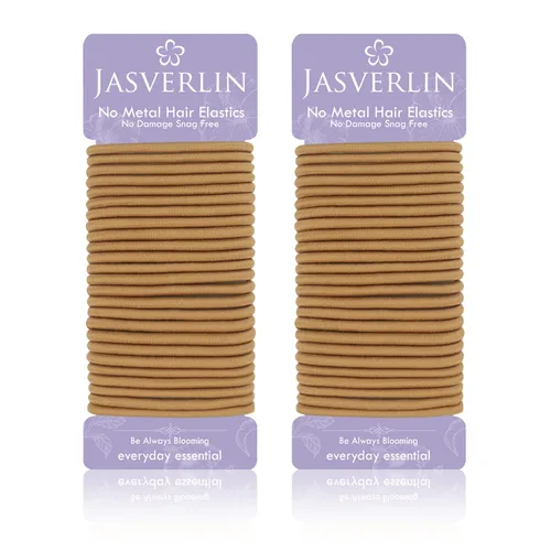 Miniatura 9 de JASVERLIN Lazos elásticos para cola de caballo para cabello grueso, para mujeres, niñas y hombres, antideslizantes, por rotura, sin enredos
