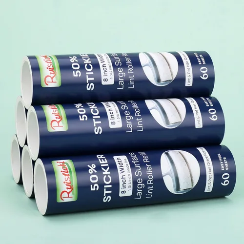 Miniatura 7 de Recambio de rodillo de pelusa de superficie grande 50% más pegajoso para recogida de pelo de mascotas Scotch-Brite, rodillo de pelusa grande extra