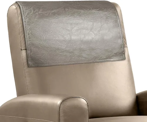 Miniatura 16 de Funda para reposacabezas para silla reclinable, protector para reposacabezas de piel sintética con correas elásticas, fundas para reposacabezas