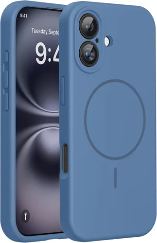 Miniatura 96 de Miracase Funda diseñada para iPhone 13, con protector de pantalla de vidrio templado, forro de microfibra suave antiarañazos, funda de goma