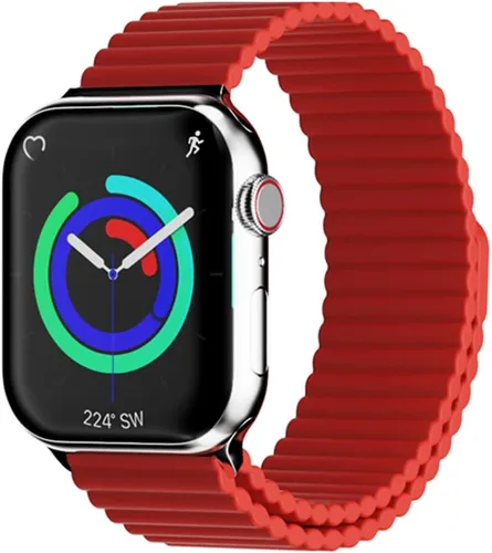 Miniatura 8 de HeiKe Correa magnética de silicona para Apple Watch Band de 1.929 in 1.811 in 1.772 in 1.732 in 1.654 in 1.614 in 1.575 in 1.496 in para hombres