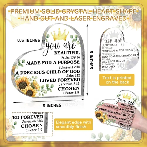 Miniatura 3 de Gerrii Regalos cristianos para mujeres, regalo del día de la madre para mamá, decoración religiosa inspiradora, placa de versículo bíblico