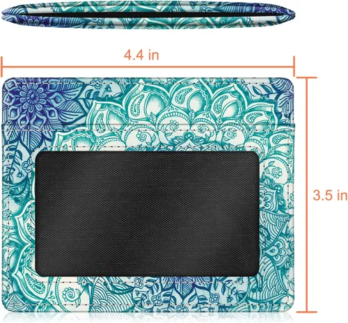 Miniatura 62 de Fintie Billetera delgada y minimalista para bolsillo frontal, con bloqueo RFID, tarjetero y ventana de identificación, para hombre o mujer
