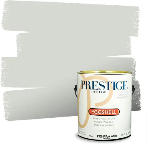 Miniatura 54 de PRESTIGE Paints - Pintura interior e imprimación en uno, 1 galón, cáscara de huevo, pimienta envejecida