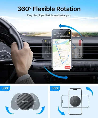 Miniatura 4 de andobil para Montura de Coche MagSafe [Ímpetu Más Fuerte] Soporte Magnético para Teléfono para Coche Vent 360 Ajustable Soporte Magnético