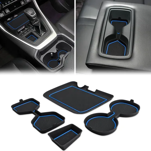 Miniatura 15 de Auovo Insertos de portavasos 3D para Toyota RAV4, accesorios 2025 2024 2023 2022 2021 2020 2019 de silicona para consola central portavasos