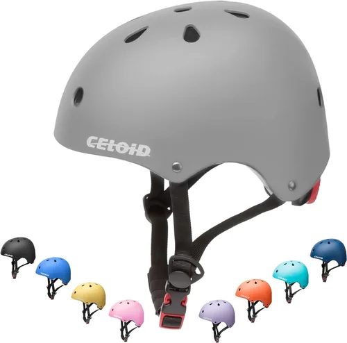 Miniatura 15 de Casco de bicicleta para niños, cascos de patineta para niños de 2 a 3 a 5 a 8 a 14 años, ajustable, multideporte, bicicleta, patinaje, fútbol