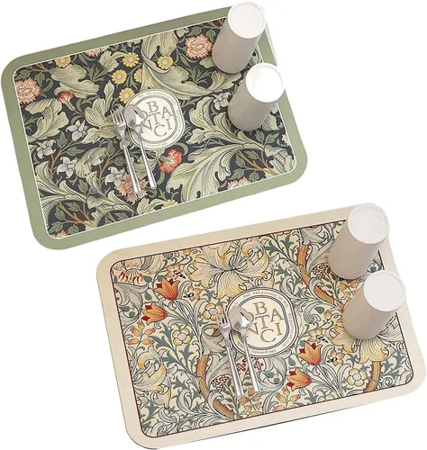 Miniatura 15 de Tapete de drenaje de estilo fantasía 2023, 11.8 x 15.75 pulgadas, súper absorbente, tapete de secado de platos lavable, almohadilla de secado