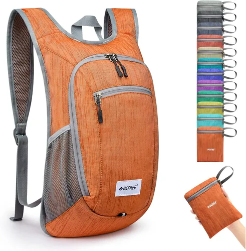 Miniatura 15 de G4Free 10L/15L Mochila para Senderismo Plegable Ligera, Mochila de Día para Caminatas, Pequeña, Viaje al Aire Libre, Bolsa de Hombro Plegable Azul