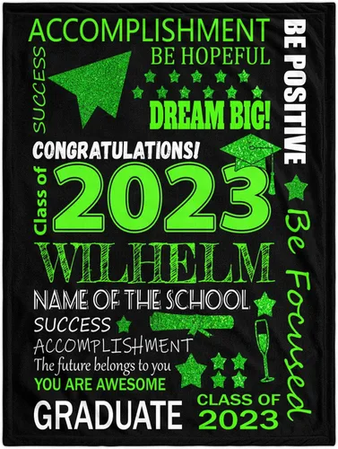 Miniatura 14 de Manta de graduación personalizada, regalos de graduación 2023, clase de graduación de 2023 con nombre de la universidad, manta de regalo