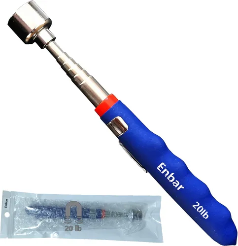Regalos para hombres, herramienta de recogida telescópica magnética de 20 libras para pequeñas herramientas de metal extensible de 7 a 31 pulgadas,