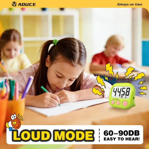 Miniatura 2 de Temporizadores de aula para profesores y niños, temporizador digital magnético grande, suministros para profesores, paquete de 12, azul y verde Azul