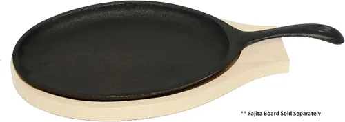 Miniatura 3 de TrueCraftware - Sartén de hierro fundido de 7 x 9-1/4 x 1-1/2 pulgadas con asa- Sartén apilable para parrilla, plato chisporroteador, sartén