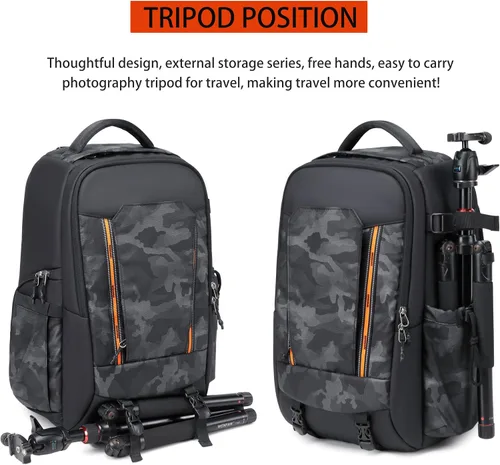 Miniatura 7 de Mochila para cámara fotógrafo, mochila impermeable grande para cámaras DSLR, mochilas para fotógrafos, mochila para cámara para mujeres y hombres