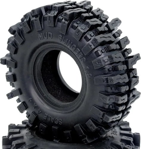 HOBBYSOUL 2 unidades RC 1.9 Mud Slingers neumáticos suaves pegajosos 4.724 in de alto para 1/10 Mud Rock Crawler Traxxas TRX4 / Axial SCX10 90047