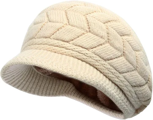 Miniatura 2 de Hindawi gorro de lana caliente de invierno para mujer gorra esquí de lana con visera
