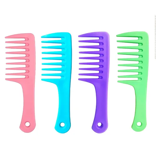 Miniatura 10 de Mini peines para el cabello, paquete de 2 peines pequeños y anchos para mujer, peine de ducha portátil para cabello rizado, largo, húmedo y seco