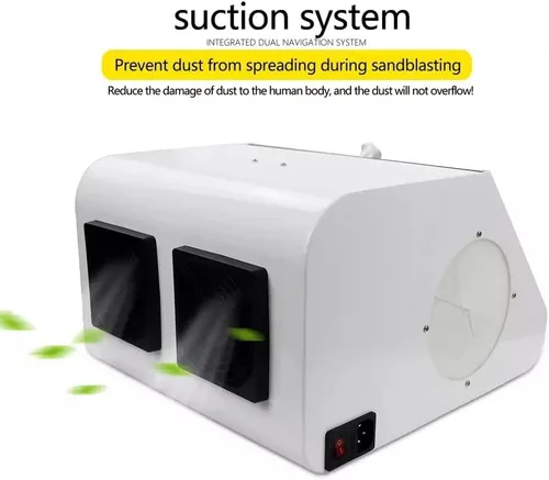 Miniatura 3 de Bafle de vidrio templado de laboratorio dental de alta resistencia LED colector de polvo de vacío caja extractor de vacío con 2 filtros