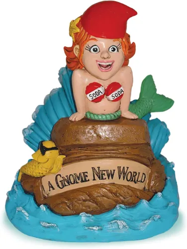 BigMouth Inc Little Mer-gnome - Estatua de gnomo de jardín, divertida figura para césped y patio al aire libre, decoración de escultura de regalo de