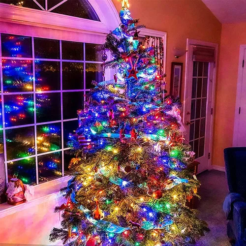 Miniatura 6 de Cadena de luces LED brillo mágico. Luces decorativas 200 LED 65.6 pies con modos multiintermitentes, controlador para la habitación de los niños